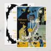 Invitation Le cru mignon badine la partie de Halloween (Devant / Derrière)