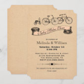 Invitation Le cru va à vélo l'invitation 2 de baby shower (Devant / Derrière)