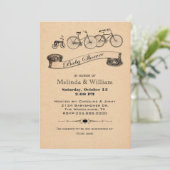 Invitation Le cru va à vélo l'invitation de baby shower (Debout devant)
