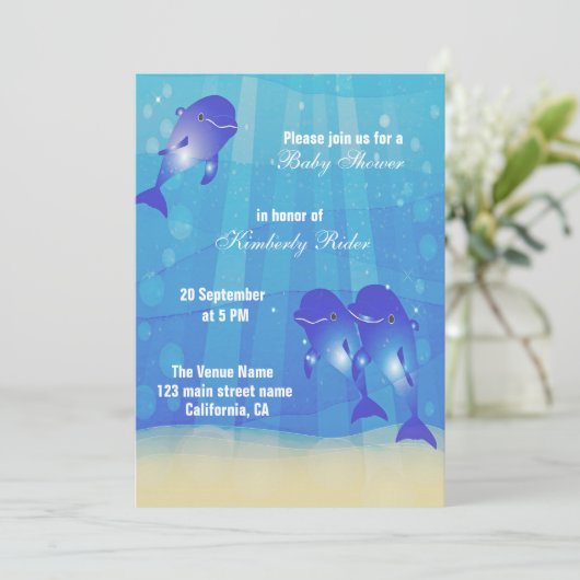 Invitation Le Dauphin Bleu (Debout devant)