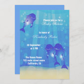 Invitation Le dauphin bleu (Devant / Derrière)