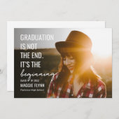 Invitation Le début de l'invitation de graduation de couleur  (Devant / Derrière)