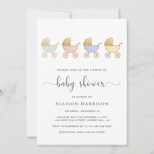 Invitation Le défilé de Retro Carriage (Devant)