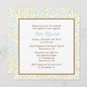 Invitation Le Dégasque Floral Vert De La Mint (Devant / Derrière)