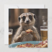 Invitation Le Déjeuner De Meerkat Sneaky, (Dos)