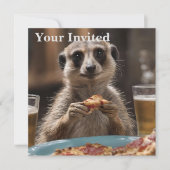 Invitation Le Déjeuner De Meerkat Sneaky, (Devant)