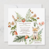 Invitation Le délicieux Baby shower de Fox de la nature (Devant)