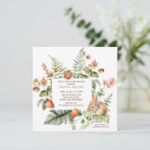 Invitation Le délicieux Baby shower lapin de la nature (Debout devant)