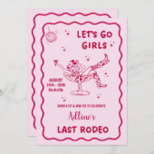 Invitation Le Dernier Rodéo Week-end de Bachelorette à Nashvi (Devant / Derrière)