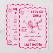 Invitation Le Dernier Rodéo Week-end Enterrement de Vie de Je (Devant / Derrière)