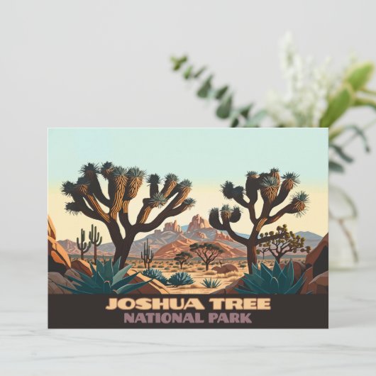 Invitation Le désert du parc national de Joshua Tree (Debout devant)