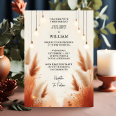 Invitation Le désert Rustique Boho Automne Ombre Mariage Brow