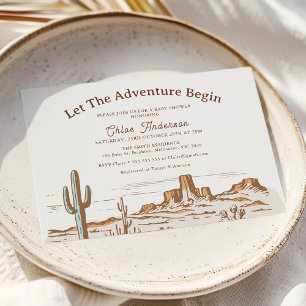 Invitation Le désert rustique : l'aventure commence le Baby s