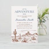Invitation Le désert sauvage Laisser Aventure Commencer le Ba (Debout devant)