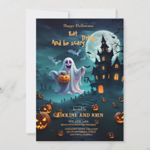 Invitation Le design enchanteur d'Halloween se transmet.