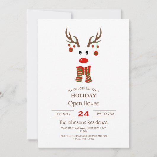 Invitation Le dessin de Christmas (Devant)