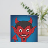 Invitation Le diable d'Halloween (Debout devant)