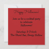 Invitation Le diable d'Halloween (Dos)