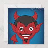 Invitation Le diable d'Halloween (Devant)