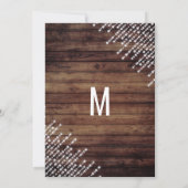Invitation Le diamant accrochant en bois rustique allume le (Dos)