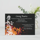 Invitation Le Dîner d'Action de Grâce De Chute (Debout devant)