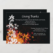 Invitation Le Dîner d'Action de Grâce De Chute (Devant / Derrière)