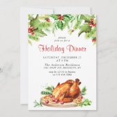 Invitation Le dîner de Noël de Holly Berry (Devant)