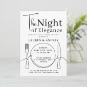 Invitation Le dîner de répétition de la soirée de l'élégance (Debout devant)