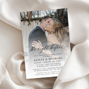 Invitation Le dîner de répétition de mariage photo la veille