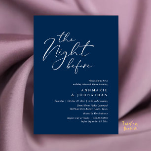 Invitation Le Dîner de Répétition de Mariage Romantique de la