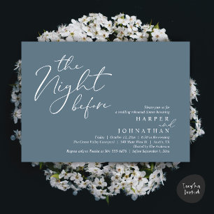 Invitation Le Dîner de Répétition de Mariage Romantique de la