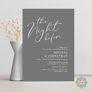 Invitation Le Dîner de Répétition de Mariage Romantique de la