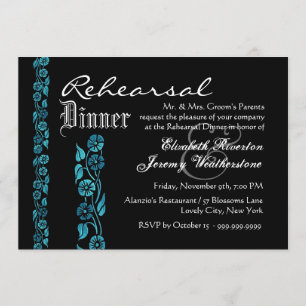 Invitation Le dîner de répétition mangent la boisson