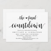 Invitation Le Dîner De Répétition Mariage Final Countdown (Devant / Derrière)