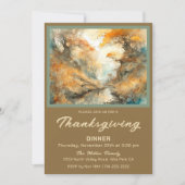 Invitation Le dîner de Thanksgiving de la saison changeante (Devant)