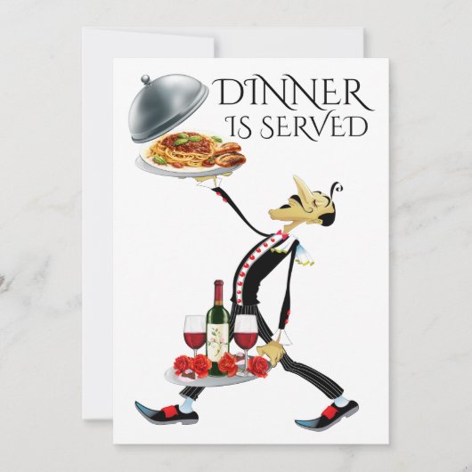 Invitation Le dîner est servi (Devant)