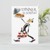 INVITATION LE DÎNER EST SERVI (Debout devant)