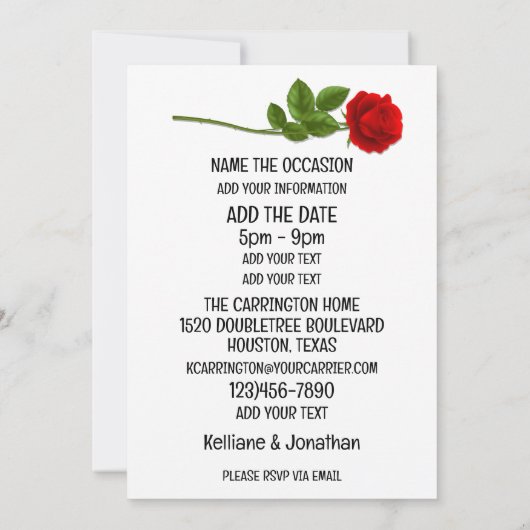 Invitation Le dîner est servi (Dos)