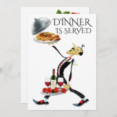 Invitation Le dîner est servi (Devant / Derrière)