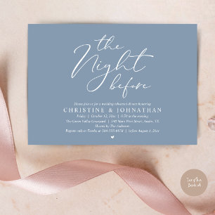 Invitation Le dîner romantique de répétition de mariage la ve