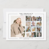 Invitation LE DIPLÔMÉ', 13 Photo Collage Graduation Party (Devant)