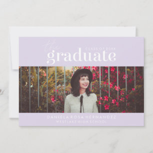 INVITATION LE DIPLÔMÉ AUDACIEUX CARTON D'INVITATION PHOTO À