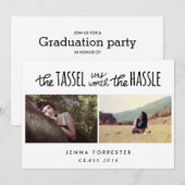 Invitation Le Diplômé Tassel Vaut Le Hassle Deux Photos (Devant / Derrière)