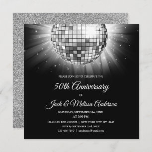 Invitation Le Disco Ball du 50e anniversaire de la Soirée