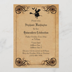 Invitation Le double vintage de Quinceañera de boule de