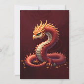 Invitation Le dragon serpent doré. (Dos)