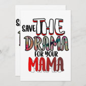 Invitation Le drame (Devant / Derrière)