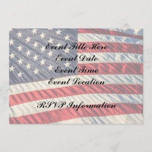 Invitation Le drapeau américain