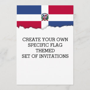 Invitation Le drapeau de la République dominicaine