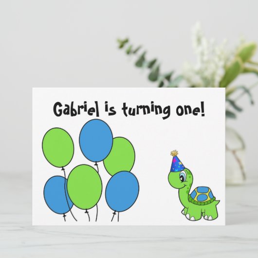 Invitation Le ęr anniversaire de Gabriel (Debout devant)